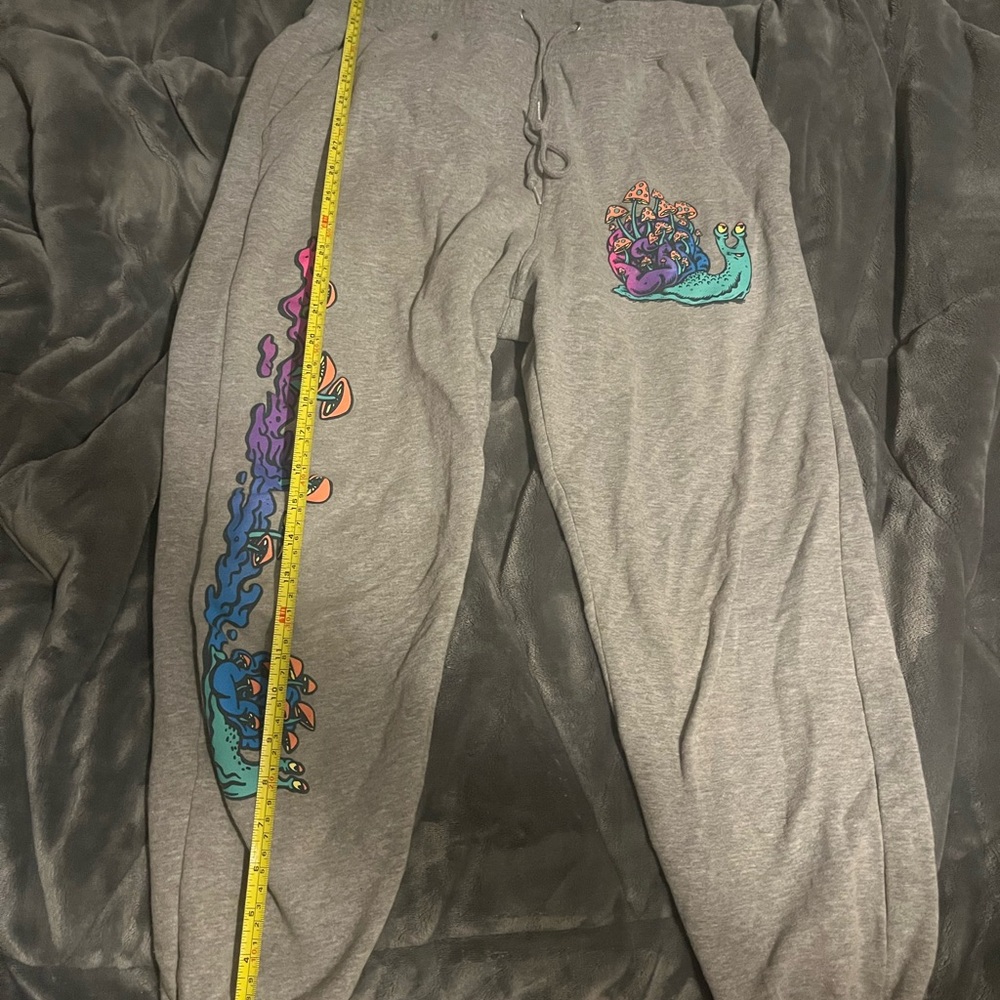 Zumiez Gray Joggers with Colorful Snail Design